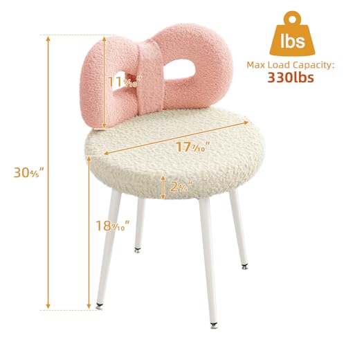 Silla de maquillaje giratoria cómoda para dormitorio y mesa de escritorio moderna 3