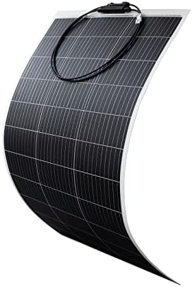 XDAY Flexible Solar Panel 100W 18V Monocrystalline Bendable Mono Off-Grid Charger for Marine RV Cabin Van Car Uneven Surfaces