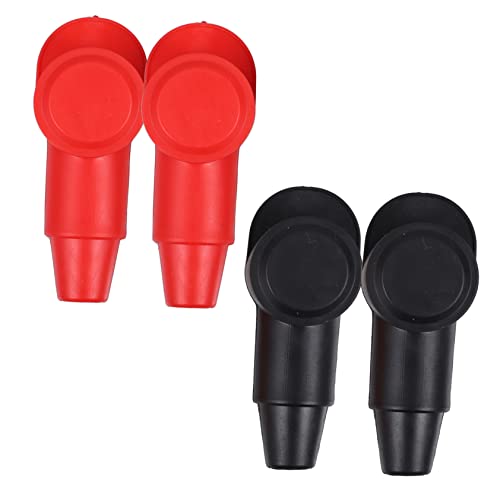 FUNOMOCYA 4Piezas Cubiertas De Terminal De Batería De Protección De Aislante Para Batería De Automóvil Incluye Rojas y Negras Reemplazo De Tapa De Batería Cubiertas