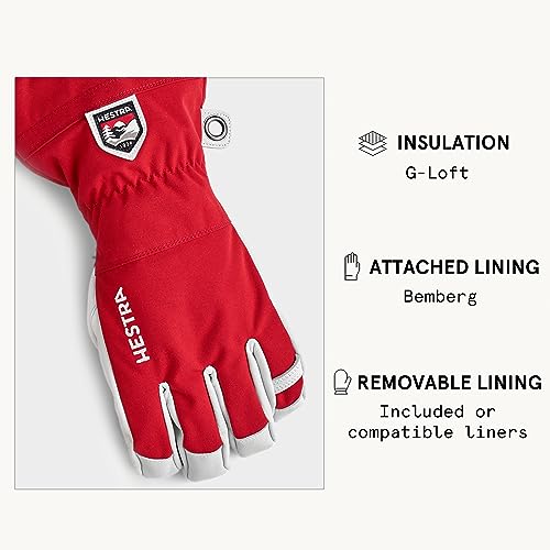 Hestra Skihandschuhe aus Armee-Leder mit Stulpe für Herren und Damen