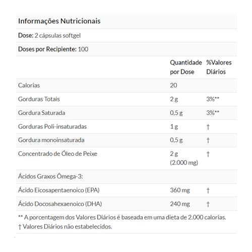 Omega 3 (200 Softgels) Now Foods - 180 Epa 120 Dha Importado