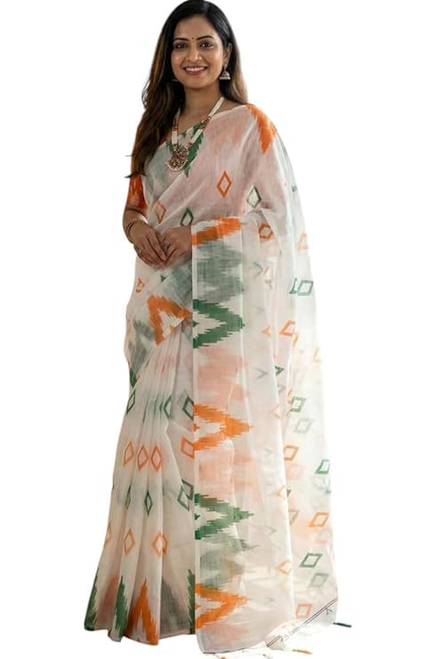Indian Silk PalaceWomen's independence day Tricolour tiranga Prin...