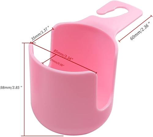 Miniatura 5 de Car Seat Headrest Hook Hanger Storage Organizer Universal with Cup Holder for Handbag fit Universal Vehicle Car (Pink)