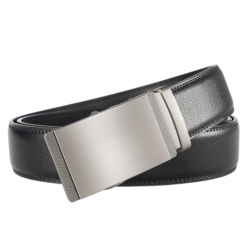 Men's Solid Color Belt 3.5Cm Wide Jeans Belt Casual Automatic Buckle Belt3