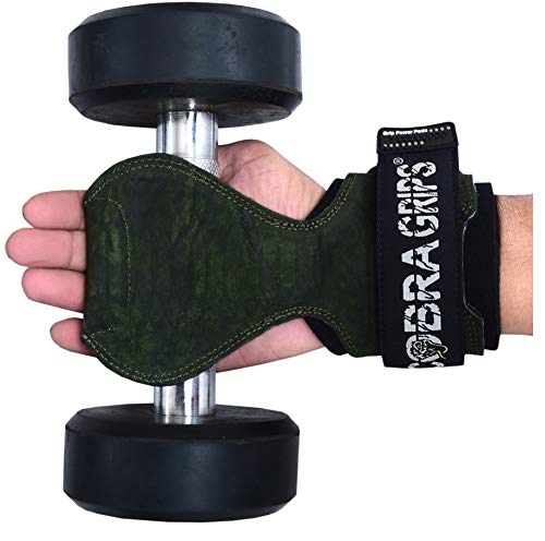 Image of Cobra Grips Weight Lifting Gloves with Adjustable Neoprene Padded Wrist Wraps - Heavy Duty Alternative to Power Lifting Hooks for Deadlifts