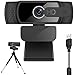 Produktbild VIVIOO HD 1080P Webcam mit Mikrofon und Stativ, PC Laptop Desktop USB 2.0 Full HD Webkamera für Video Chat und Aufnahme, Studieren, Konferenzen, Full HD 1080P Webcam für Windows, Mac und Android