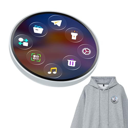 Insignia digital | Pin lindo con pantalla táctil HD de 1.85 pulgadas, insignia de señalización digital | Para mochilas, espectáculo personal, fans de fotos y gifs