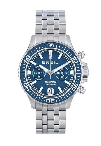 Breil, Collezione Manta P.R.O., Orologio Uomo, Cronografo Uomo In Acciaio Personalizzabile Con Incisione, Movimento Al Quarzo, Chiusura Diver Regolabi