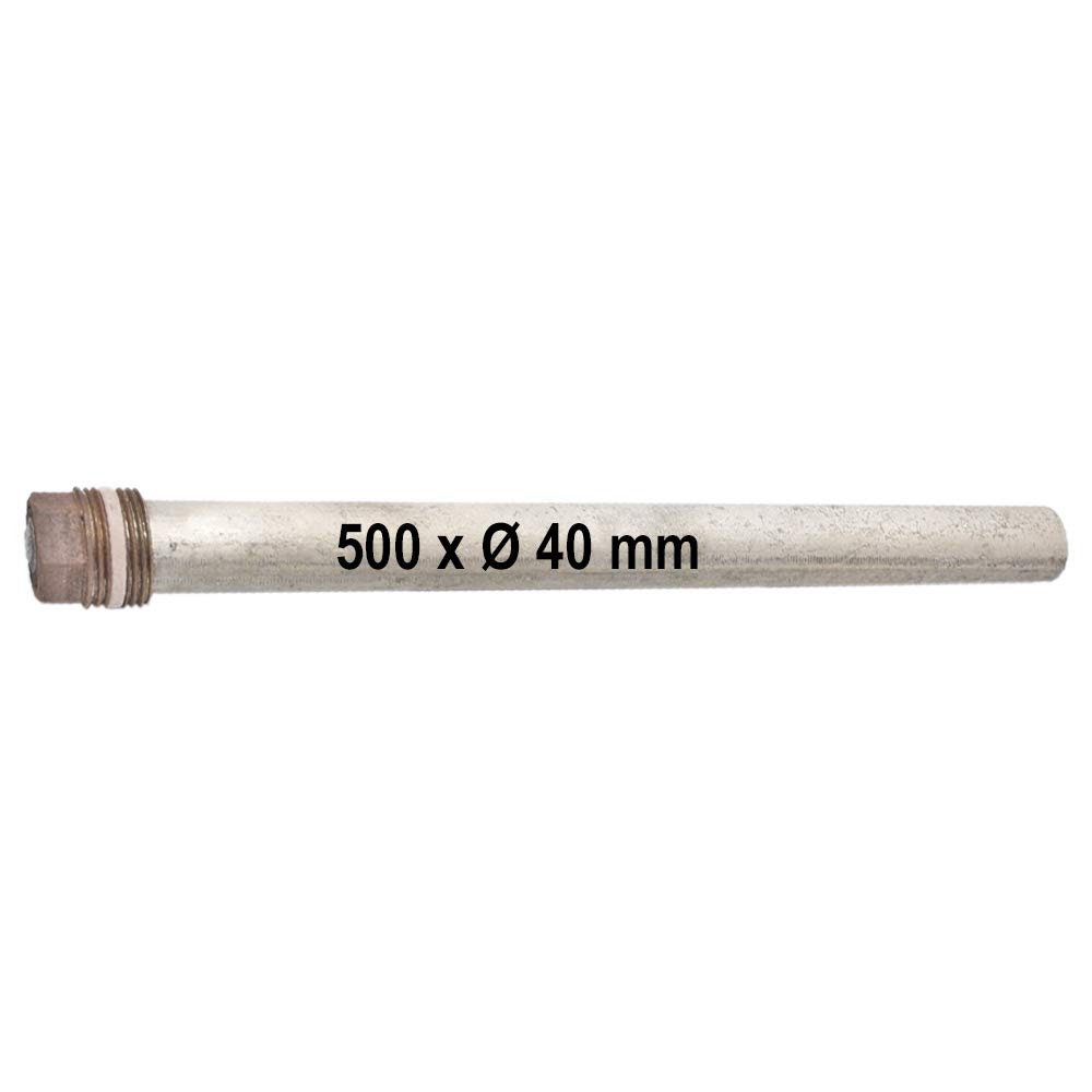 Magnesiumanode 500 x Ø40mm, DN40 1 1/2" Opferanode Schutzanode Verzehranode