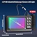 Endoscope Camera with Light, Dual Lens Industrial Borescope Camera with 8 LED Lights, IP67 Waterproof Sewer Inspection Camera with 4.3
