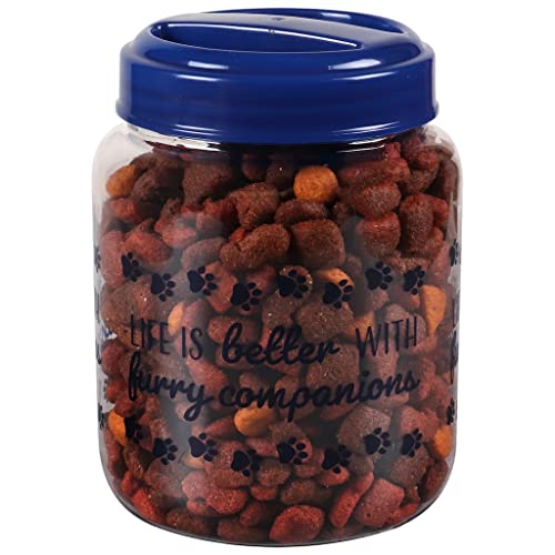 Coming CGT BPA-Free Plastic Airtight Dog Cat Pet Treat & Food Storage Containers Canisters Jars Pink & Blue Blessed & Pet Obsessed Life is Better with Furry Companions Slogans (Set of 2) Coming CGT BPA-Free Plastic Airtight Dog Cat Pet Treat & Food Storage Containers Canisters Jars Pink & Blue Blessed & Pet Obsessed Life is Better with Furry Companions Slogans (Set of 2)