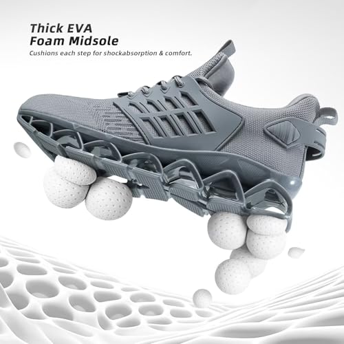 Image of Mens Slip on Walking Running Shoes Blade Tennis Casual Fashion Sneakers Comfort Non Slip Work Sport Athletic Trainer