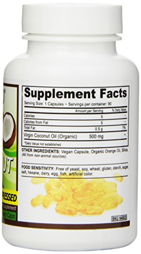 Deva Nutrition Vegan Virgin Coconut Oil Capsules, 90 Count #TOP1