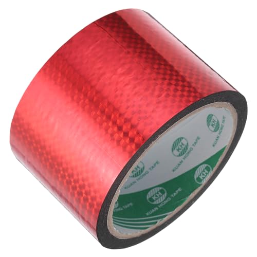 MECCANIXITY Red Metalized Tape 2.4 Inch x 55 Yards Decor Tape for Craft Detailing Accent Wall, Graphic Arts