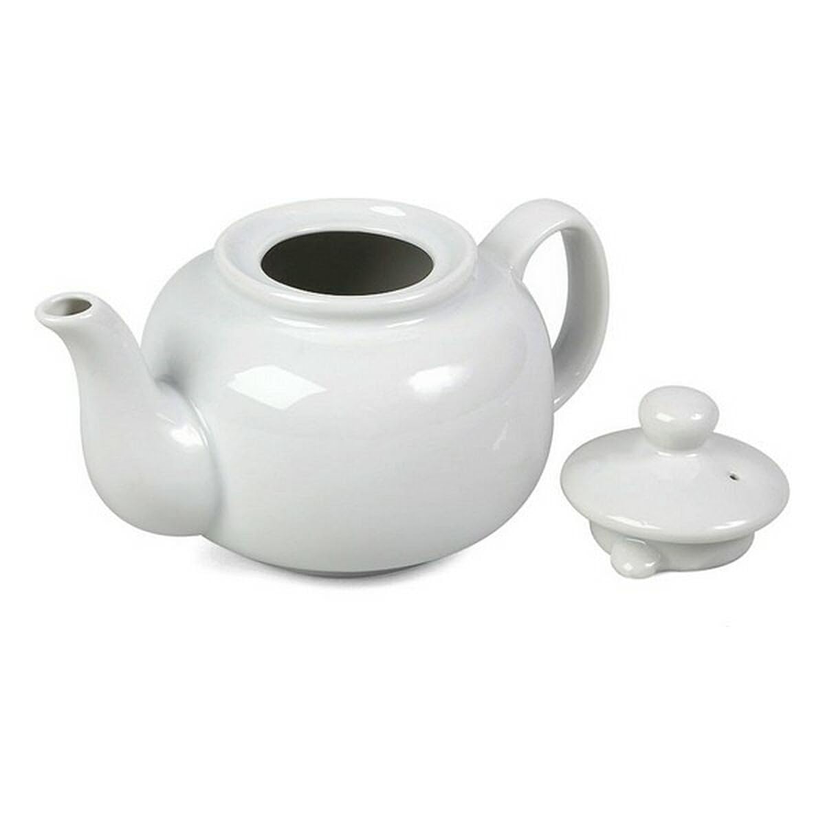 Bigbuy Home S1124484 Teapot, Porcelain, Grey