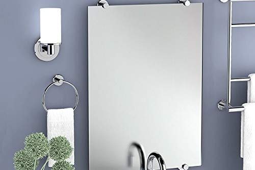 Image of Gatco Latitude II Rectangle Mirror,, Chrome, 31.5 Inch, Frameless Rectangle, 31.50 inchH X 27.50 inchW