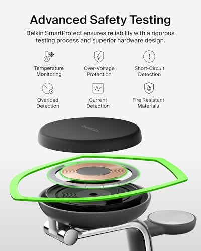 Belkin 3-in-1 MagSafe Charging Dock with Active Cooling (25W, 45W adapter) — view 7