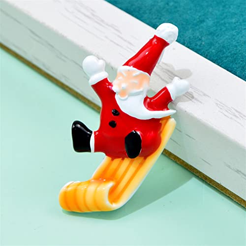 Broche Père Noël en émail pour pull et veste de dame - 6