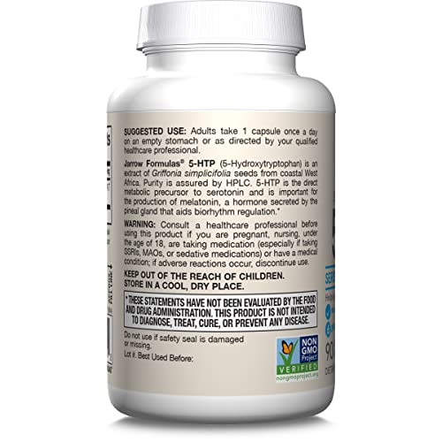 Jarrow 5-HTP, 100 mg, Serotonin Precursor, 90 Capsules - image 9