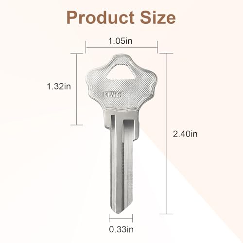 KW10 Blank Keys, KW10 Key Replacement Parts - 10 Pca