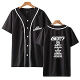 GOT7 World Tour Baseball Jersey Shirt JB Mark Bambam Jackson T-Shirt Black