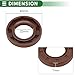Partuto Universal Oil Seal TG4 Lip Seal Ring Rotary Shaft Seal 22x40x7mm High Pressure FKM Rubber Brown 5 Pcs