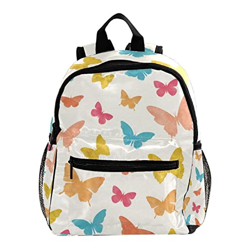 Sac à dos pour garçons et filles Papillons multicolores de 30,5 cm parfait pour l'école