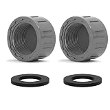2er-Pack 25mm PVC-Rohrkappe, dichtender Stopfen mit Gummidichtung, handfest montierbar, grau