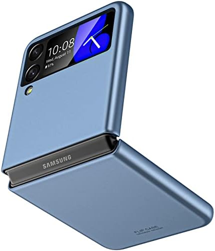 Vizvera Case for Samsung Galaxy Z flip 4 5G 2022, Clear Slim Phone Case with Transparent Hard PC Non Yellowing Thin Protective Cover for Z flip 4 - Clear