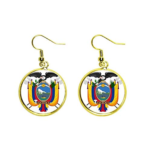 Pendientes de Ecuador con el emblema nacional, el regalo de joyería para mujer perfecto