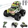 Dysaim Monstertruck Ferngesteuert, Amphibienfahrzeug Ferngesteuertes Auto Offroad, 2,4 Ghz RC Auto mit Fernbedienung Drift Car Monster Jam, RC Buggy Kinder Spielzeug Ferngesteuertes Auto Ab 6-12 Jahre