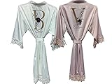 Silk Bridesmaid Robes Lace Bridal Gown Wedding Gift