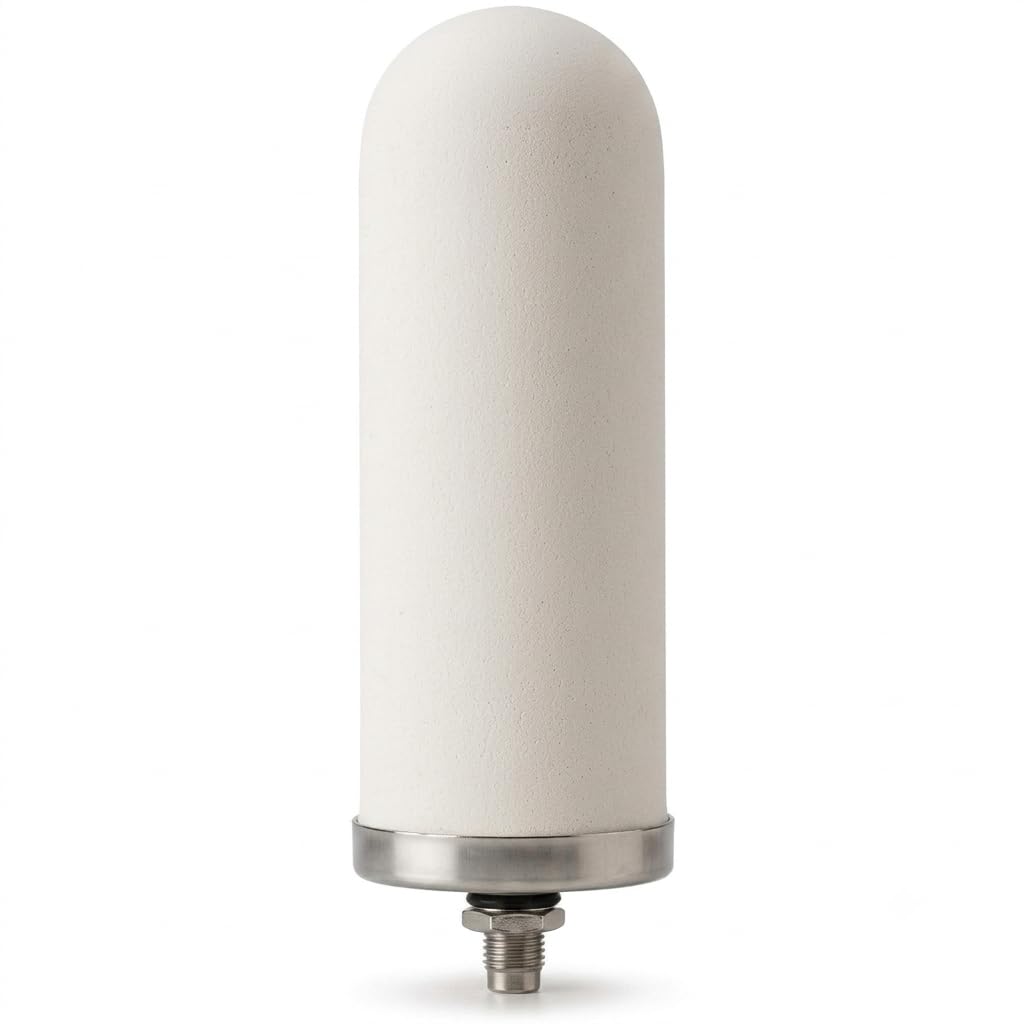 Ceramic Water Filter Candle Replacement | Dome Type Water Purifier Filter Candle | High-Density Ceramic Filter for Gravity Water Purifiers | Reusable & Washable | White | Pack of 1-image-2