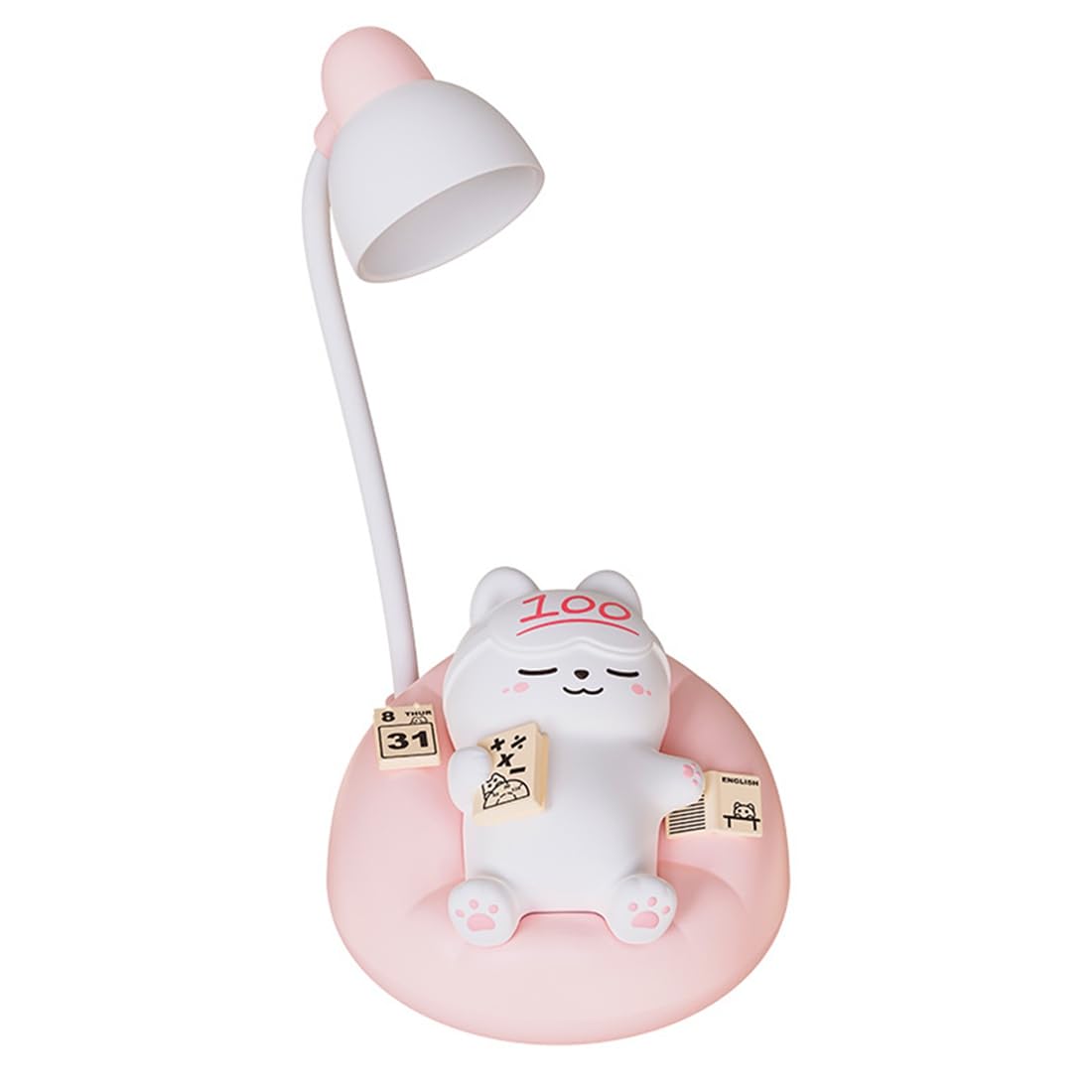 IJSDNVJNDX LED Desk Lamp Mini Cat Dimming Reading Light 3 Lighting Mode USB Rechargeable Bedside Nightlight Portable Night Light B