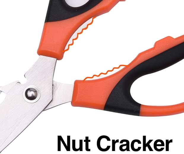 Miniatura 4 de Edward Tools Tijeras de utilidad resistentes  Cuchillas de acero inoxidable ultra afiladas de 0.079 in de grosor  Tijeras multiusos con abridor de