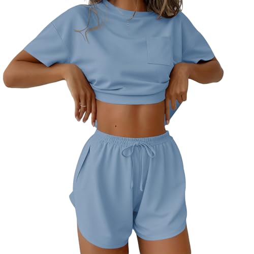 Image of Ekouaer Womens Pajama Sets Sexy Lounge Sets Side Split Short Pj Sets Cute Pjs 2 Piece Comfy Sleepwear Loungewear