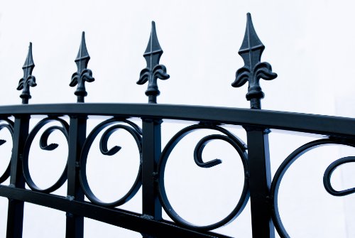 Aleko Dual Swing Driveway Gate| 14 X 6 Feet Anti-Rust Galvanized Steel Gate| Outdoor Gate Fence Gate Swing Gate Security Gate| Steel Barrier Gate| (Style: London) #TOP6