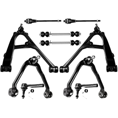 SCITOO 10pcs Front Suspension Kit Lower Upper Control Arm Tie Rod End Sway Bar Links Fit 1999-2006 For Chevy Silverado 1500 2000-2006 For Chevy Tahoe
