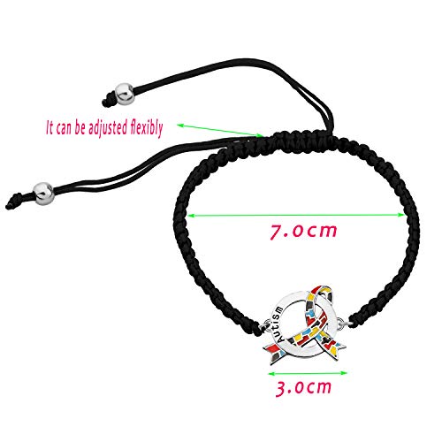 CHOORO Pulseira ajustável de quebra-cabeça para autismo, presente de conscientização Asperger para m