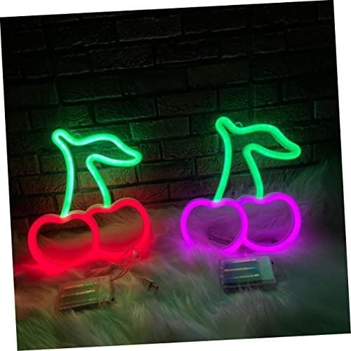 UKCOCO 3 Pecas Cherry Neon Lâmpadas De Cerejeira Acender Sinais Lâmpada De Destaque Em Pé Candeeiro