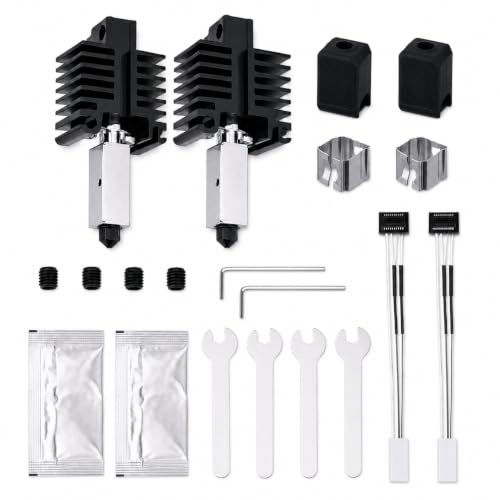 LDHHYH 2 Pack Hotend Complete Kit for Bambu Labs P1S P1P 3D Printer, Bamboo Lab P1S 3D Printer Hot End Replacement with 