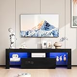 【Multifonctionnel】Équipé d'un système d'éclairage LED à intensité réglable, de passages de câbles intégrés et d'un grand tiroir coulissant. Les dimensions de 130 x 35 x 45 cm offrent un espace optimal pour votre téléviseur et équipements.