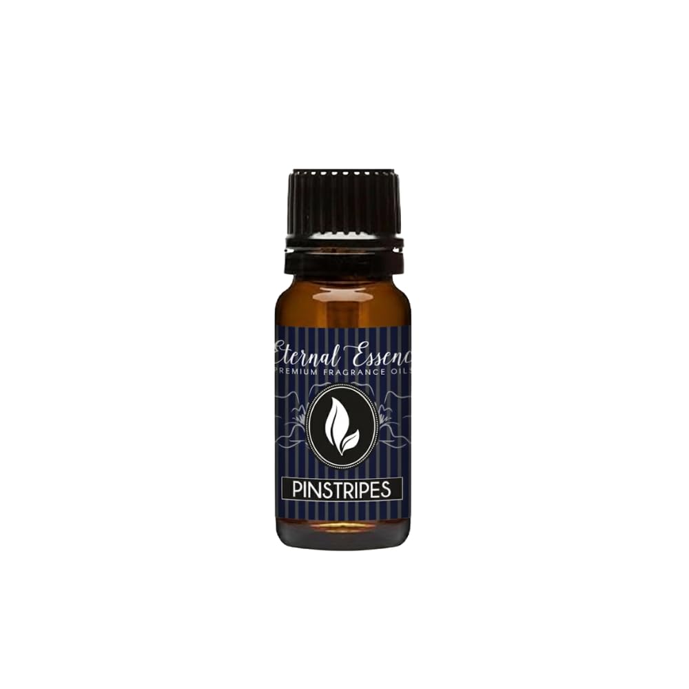 Eternal Essence Oils Pinstripes 10ml Fragrance Oil – Mint Leaves, Grapefruit, Cardamom &amp; Amber Woods – Cool, Clean, Musk-Infused Scent with Magnetic Spice