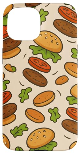 Funny Burger Explosion Cartoon Foodie Humor X}zP[X iPhone 15 p