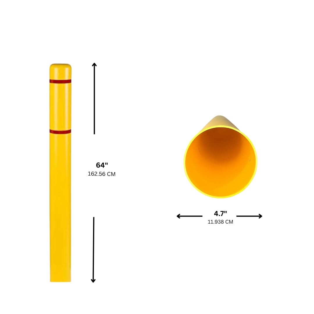d 4" x 64" Bollard Cover Red - (Red Yellow Tape) by Innoplast – Red yellow tape, Model BC464R