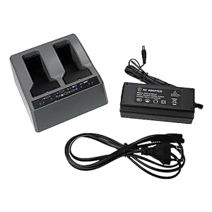 vhbw Set de Accesorios de Carga Compatible con GeoMax Stonex R6, R6+ medidor – Fuente de alimentación, Cargador Doble, Cable de conexión