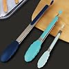HOTEC Premium Stainless Steel Locking Kitchen Tongs with Silicon Tips, Set of 3-7", 9" and 12" (Gradient Blue) #5