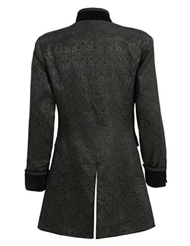 Vjqumm Mens Steampunk Medieval Tailcoat Jacket Victorian Gothic Frock Coat thumb #1