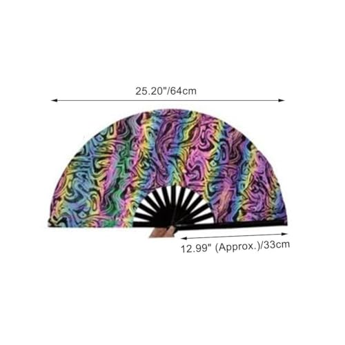 Éventail à main pliable UV pour accessoires de fête de danse colorés