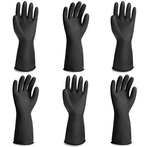 ENPOINT Chemical-Resistant Rubber Work Gloves, 14", 3 Pairs